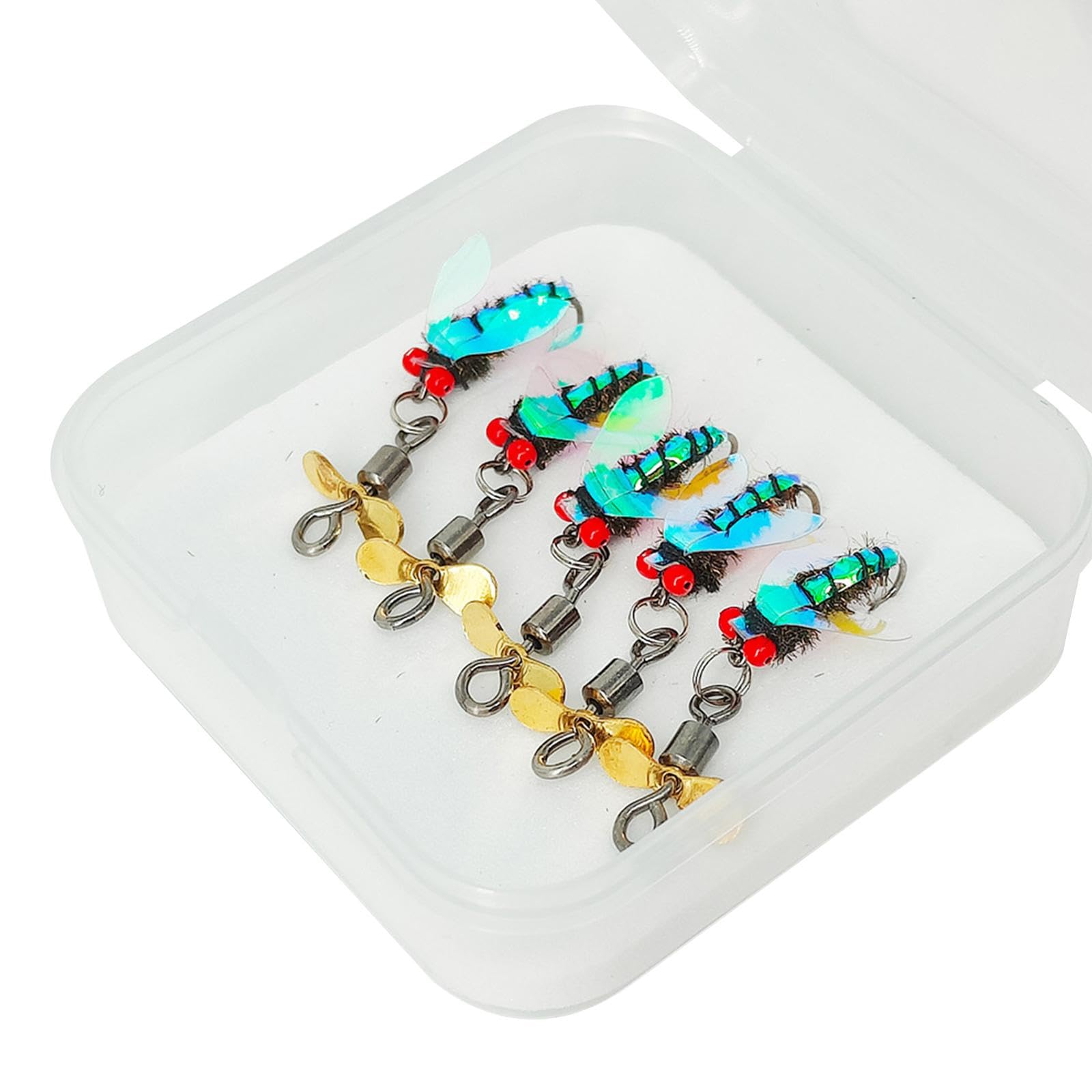 5 Pieces Fishing Lures with Box Fly Simulation Baits for Gifts Men Freshwater Style A | Fishing | Baits, Lures & Flies | Crankbaits-image-25