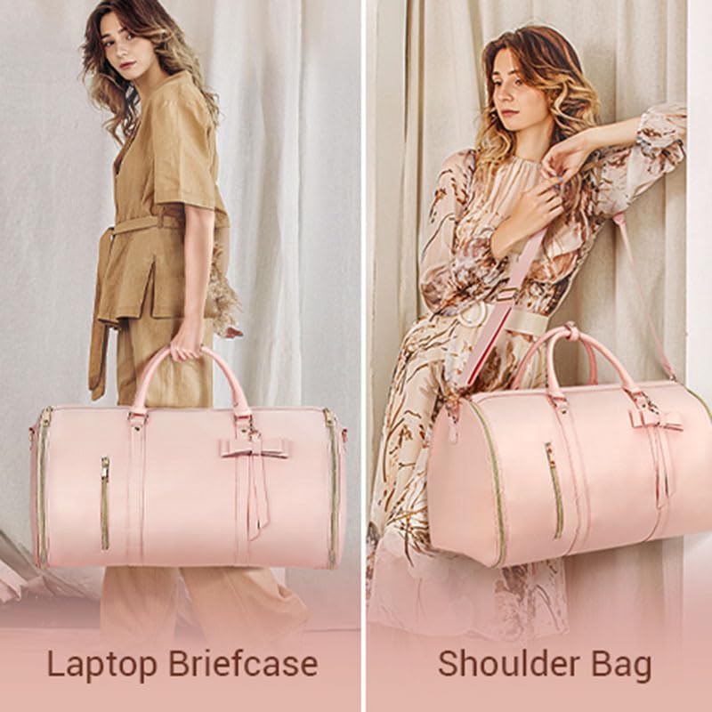 Viralhuntz Travel Bag (45L Capacity), Viralhuntz Large Capacity Multifunctional Storage Bags, Foldie Travel Bag Expandable, Unisex (Pink)2