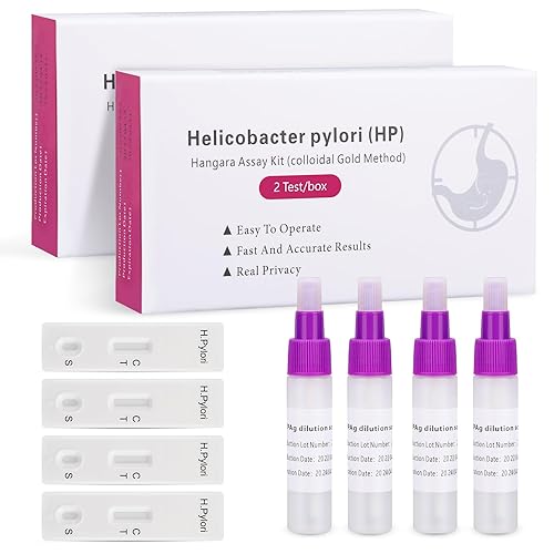 ROMTEST Helicobacter Pylori - Kit de prueba de heces para el hogar, elimina la necesidad de citas o viajes a laboratorios y clínicas, proporciona