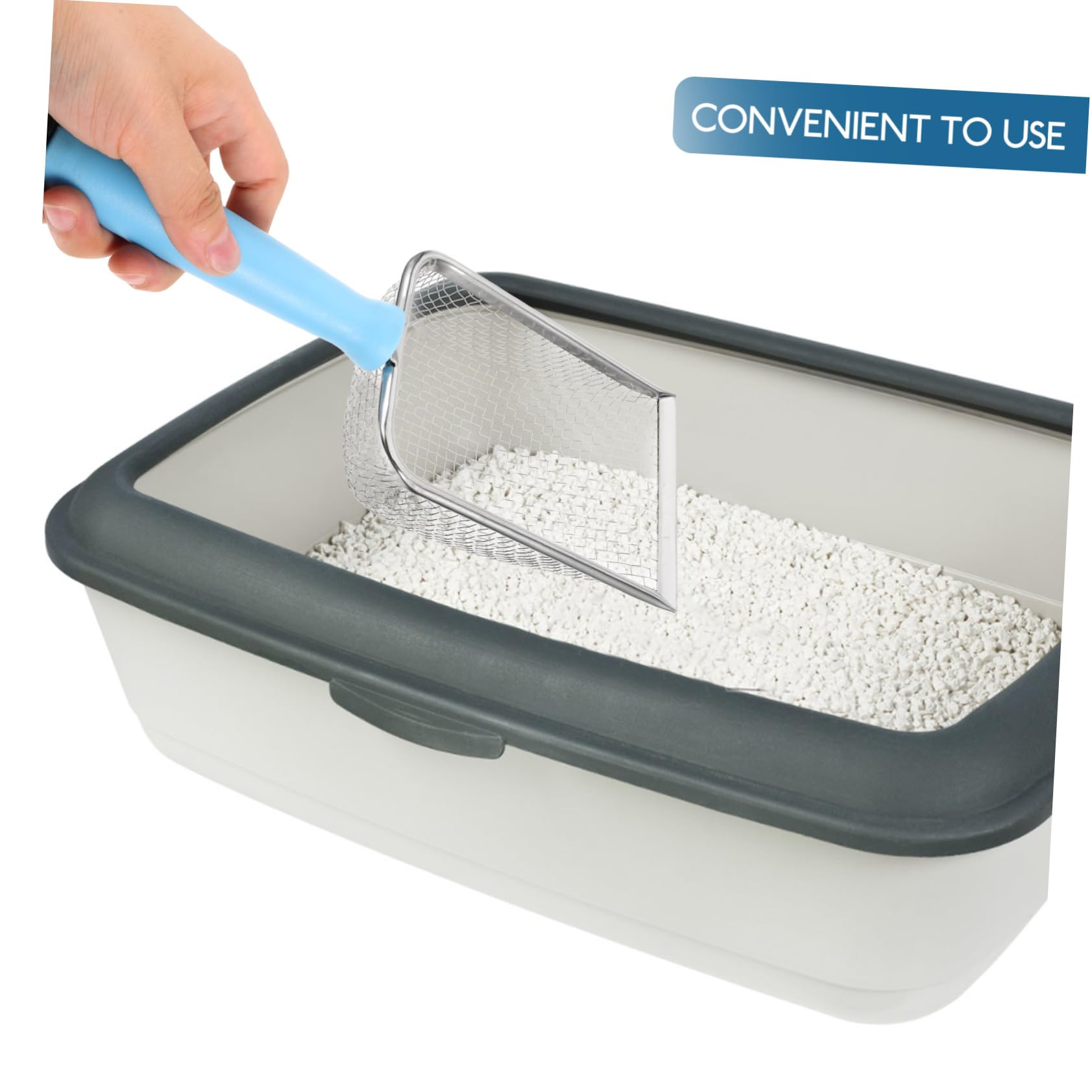 VANZACK 5pezzi Metal Cat Litter Scoop Inossidabile Antiaderente Attrezzo per Pulizia Lettiere per Design Filtrato La Rimozione Rapida Feci e