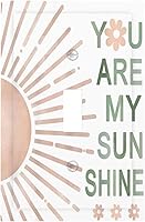 Vista 75 de Cubierta de interruptor de luz basculante de palanca de 2 bandas con textura de tablón rústico, diseño floral de mariposa y margarita