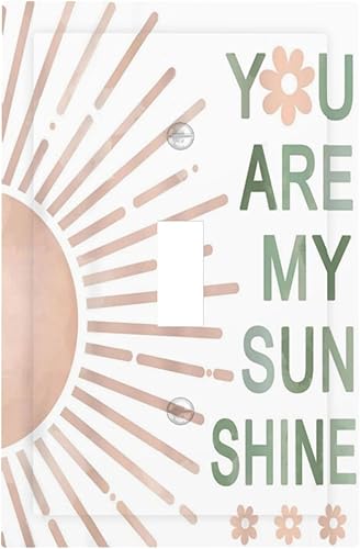 Miniatura 75 de Cubierta de interruptor de luz basculante de palanca de 2 bandas con textura de tablón rústico, diseño floral de mariposa y margarita