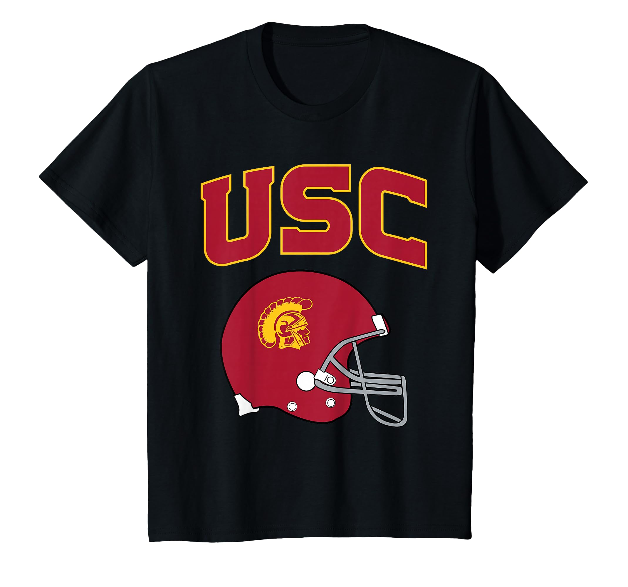 Kids USC Trojans Kids Football Helmet Logo Black T-Shirt