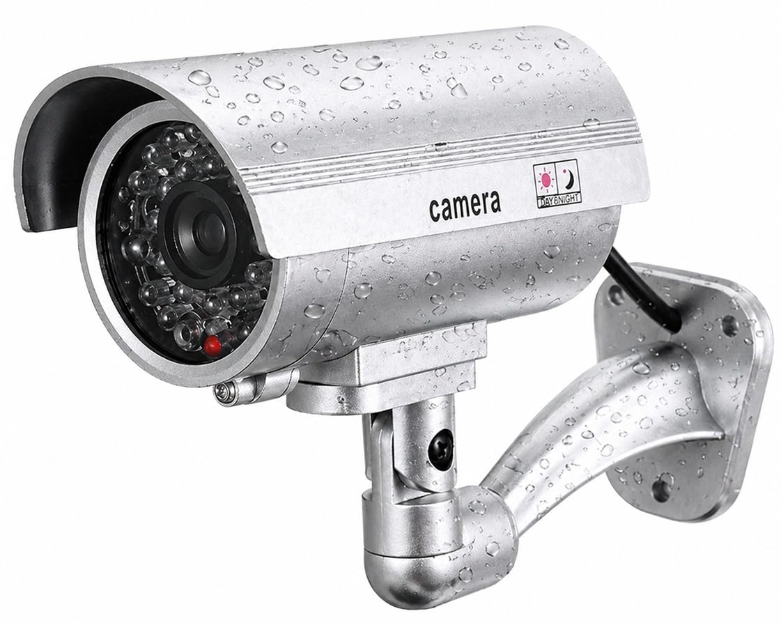 Security CCTV False Outdoor Camera Fake Dummy Security | Waterproof IR Camera with Wireless Blinking LED Light Indication Dummy Camera-image-9