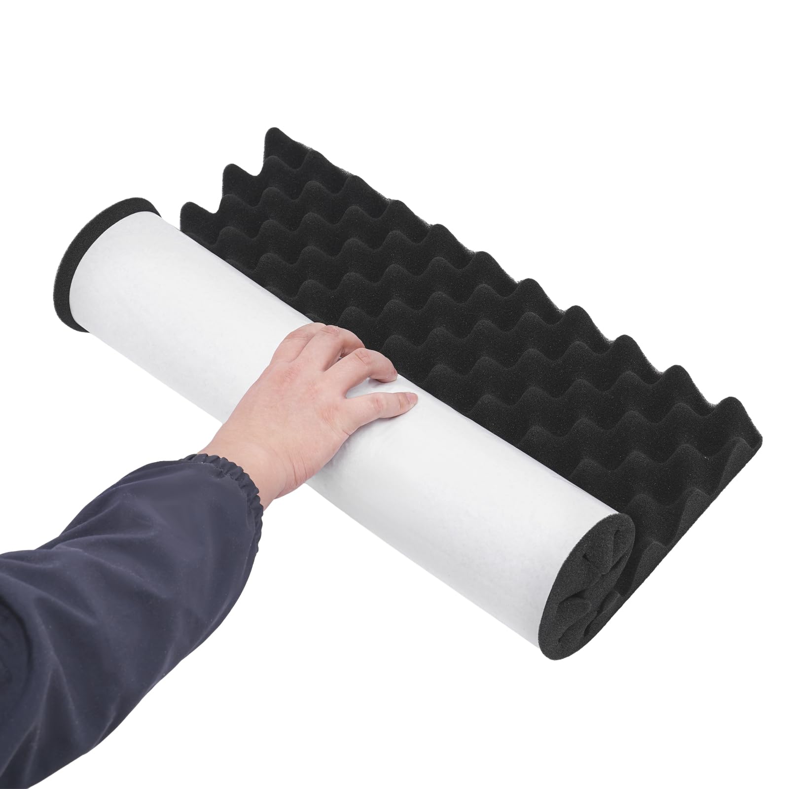 Akustikschaumstoff Polyurethan 50x50x5cm,Akustikschaumstoff Raum Akustik Schall Dämmung Schutz,Anthrazit Raum Akustik Schall Dämmung Schutz,Feuerfest und schwer entflammbar, für KTVs,Bars (Schwarz)