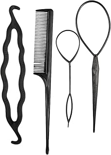 4 peças prendedor de cabelo estilo grampo de cabelo trançado coque kit de acessórios de cabelo faça você mesmo ferramenta de estilo de cabelo