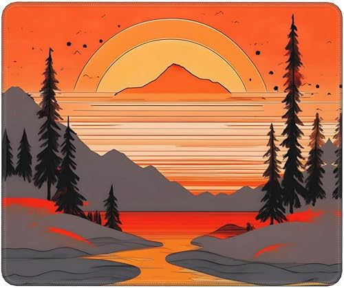 Tree Hills and Rivers - Alfombrilla de mouse horizontal de goma de alta calidad de 10 x 12 pulgadas, antideslizante, control mejorado, duradero,