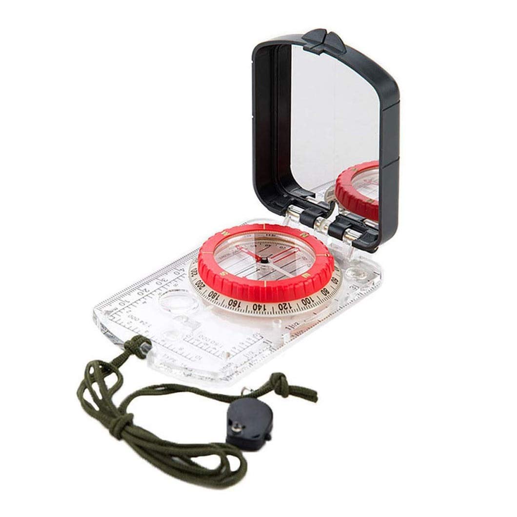 Bussola Bussola Portatile per Esterni, Bussola Impermeabile e Antiurto, Design Luminoso, Posizionamento di Base, Misurazione dell'Azimut Campeggio ed Escursionismo Durevole