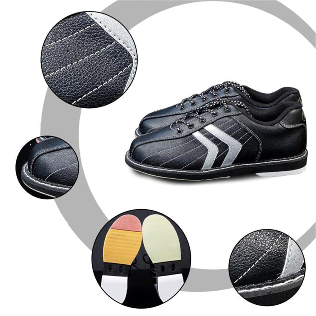 Bowlingschuhe Herren Damen Leder Anti-Rutsch Atmungsaktiver Puffer