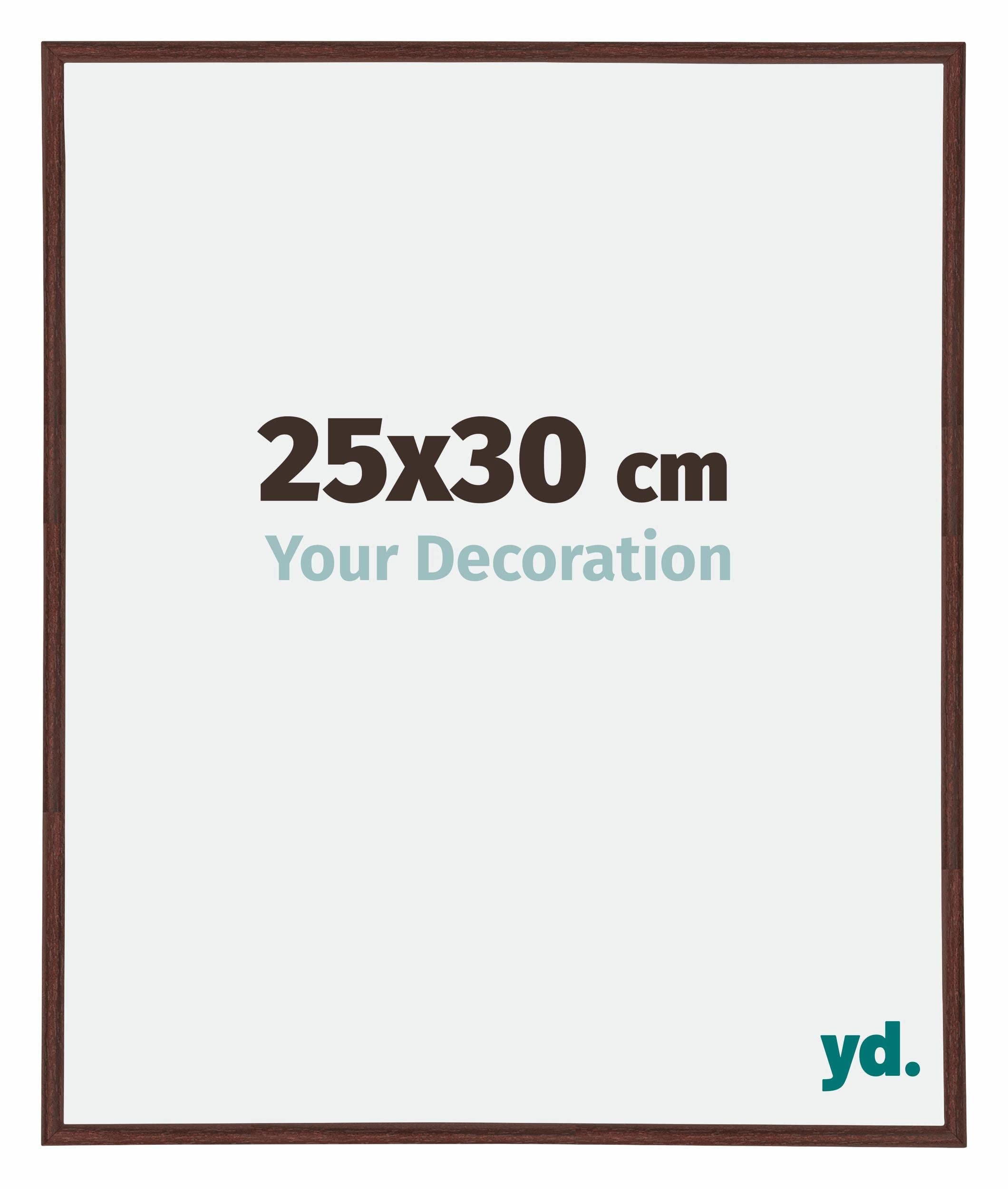 Your Decoration - Picture Frame 25,00x30,00 cm - Brown - UV Resistant Glass Plate - Anti-Reflective -Annecy