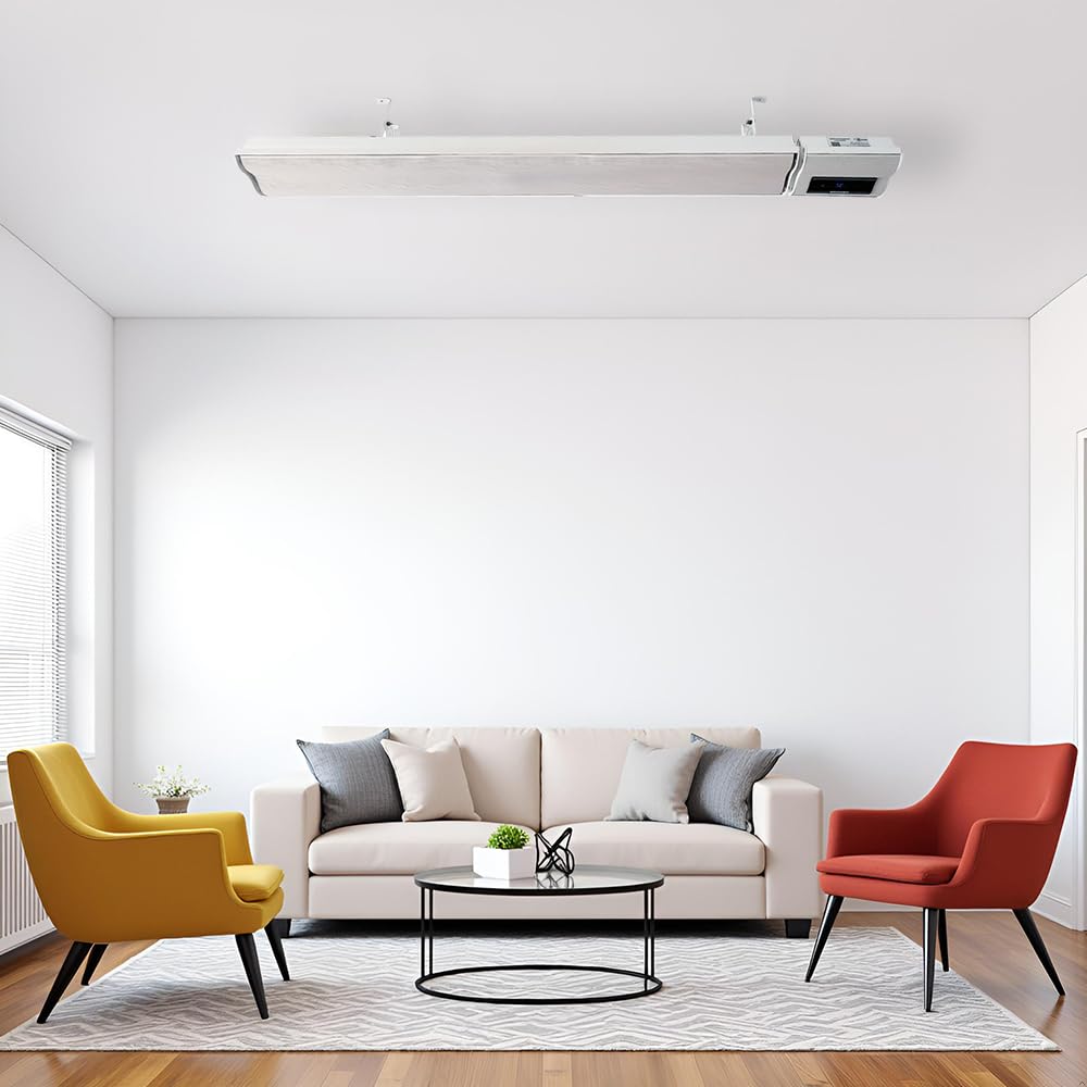 Grzejnik elektryczny ElectricSun 1200-600W biały, z WiFi aplikacja, 94x15cm