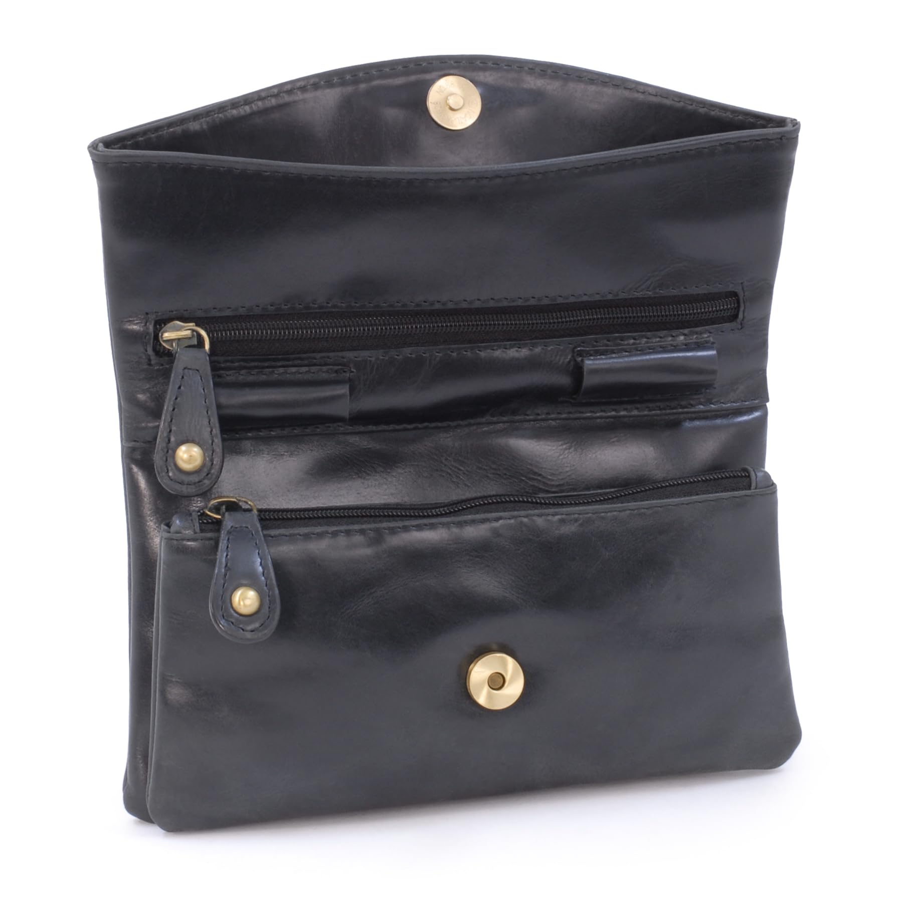 Catwalk Collection Handbags - Damska Skórzana Torebka Crossbody - Mała Torba Kopertówka Wieczorowa - Regulowany Odpinany Pasek - Hannah