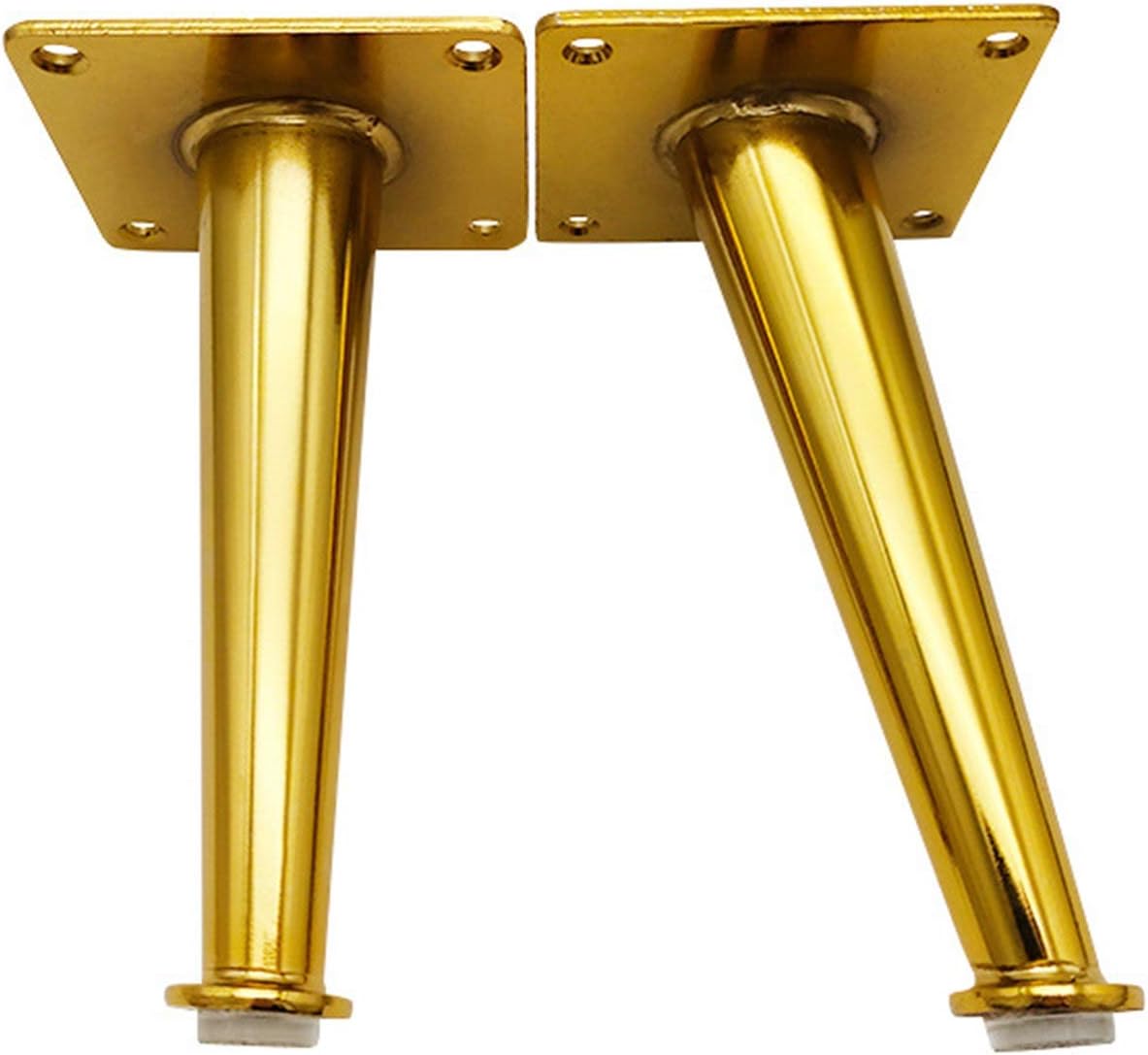Tapered Gold Furniture Legs, 4Pcs Replacement Legs For Sofa Couch Coffee Table (4 Sizes