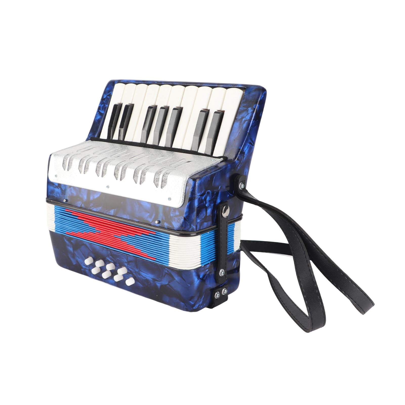 Fisarmonica a Piano 17 Tasti 8 Bassi Fisarmonica a Mano Insegnamento Formazione Coltivazione di Interessi Strumento Musicale per Bambini Studenti Principianti