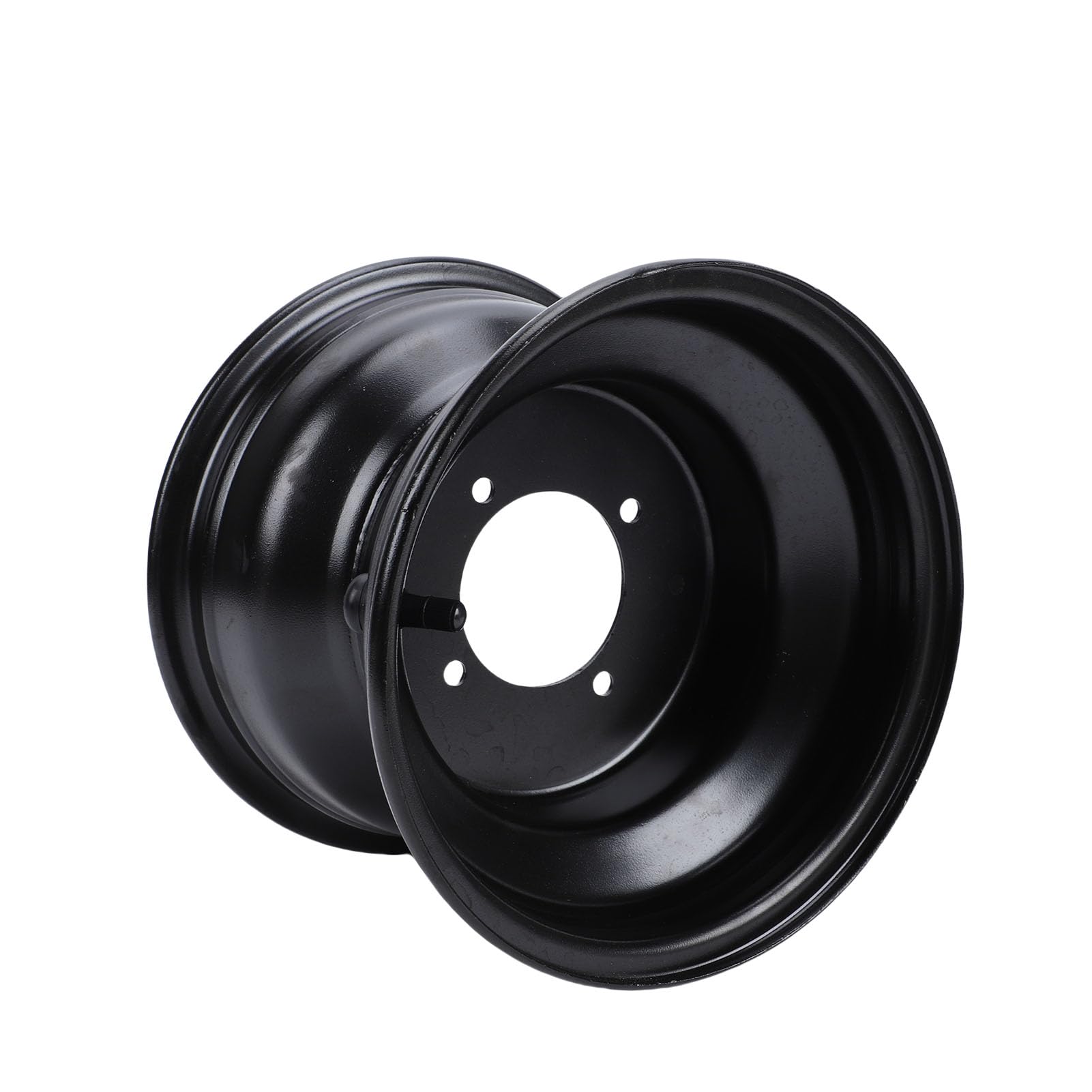 18X9.50-8 ATV Wheel Rim, 8 Inch Black Paint Coating High Strength Steel Rear Wheel Rim Hub with 4 Bolts Holes for Go Kart Quad Dirt Bike Ride On Mower