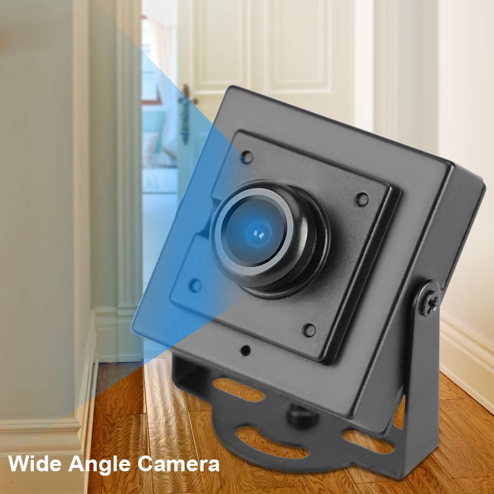 Mini telecamera impermeabile - Telecamera di sicurezza grandangolare HD 700TVL 170 °, obiettivo con messa a fuoco da 2,1 mm Mini telecamera nascosta spia Telecamera CCTV a colori per uso domestico