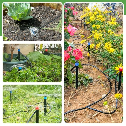 110ft Automatic Drip Irrigation Kit for Lawn and Raised Beds