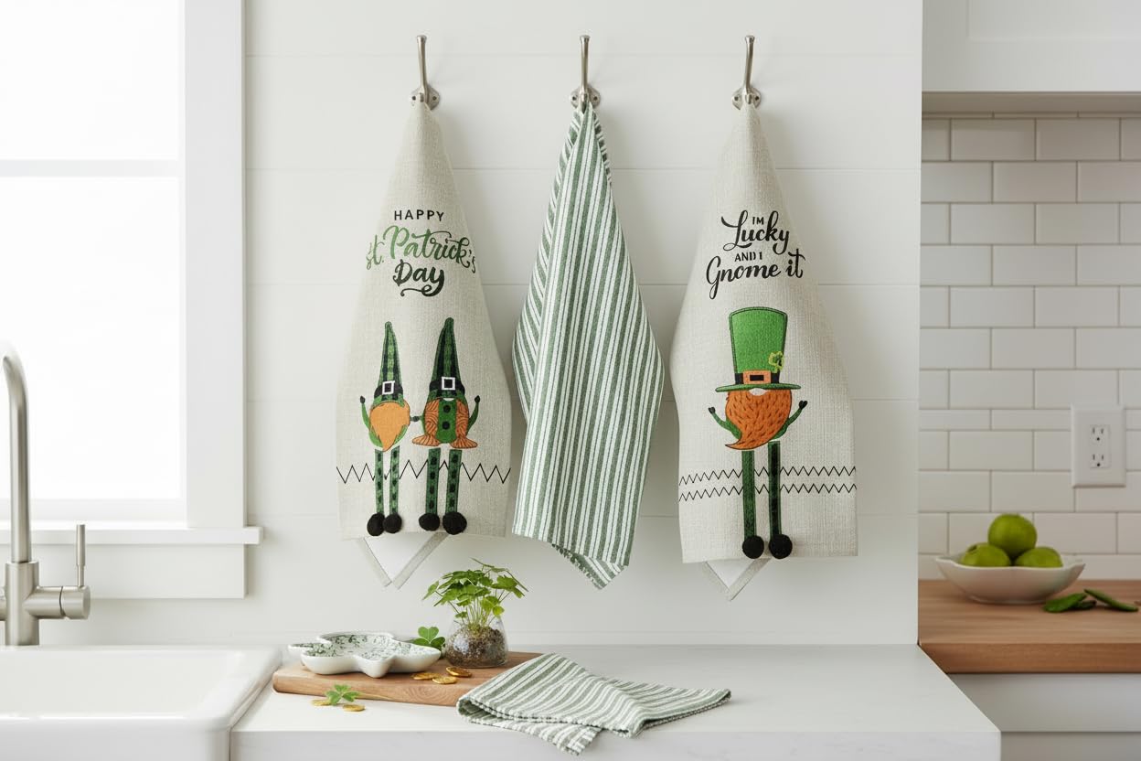 Serafina Home St. Patrick's Day Festliches Zwerg Handtuch-Set