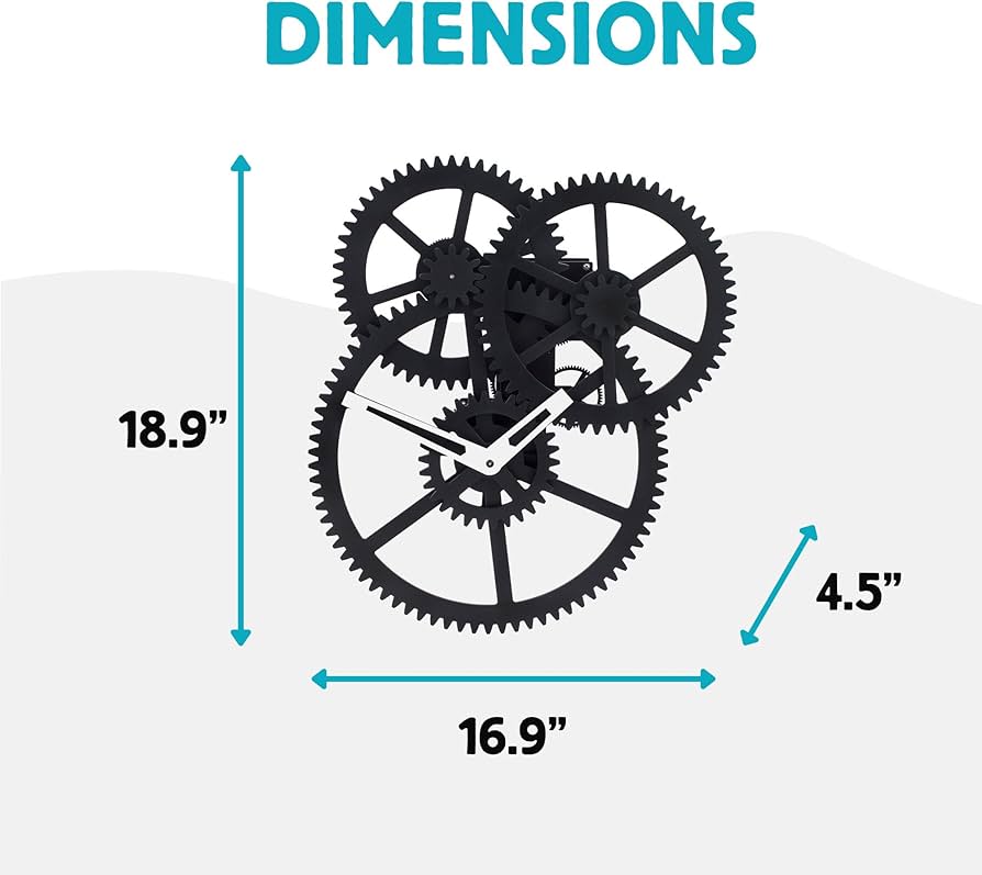 Amazon.com: Kikkerland Triple Gear Clock – Vintage Decor for
