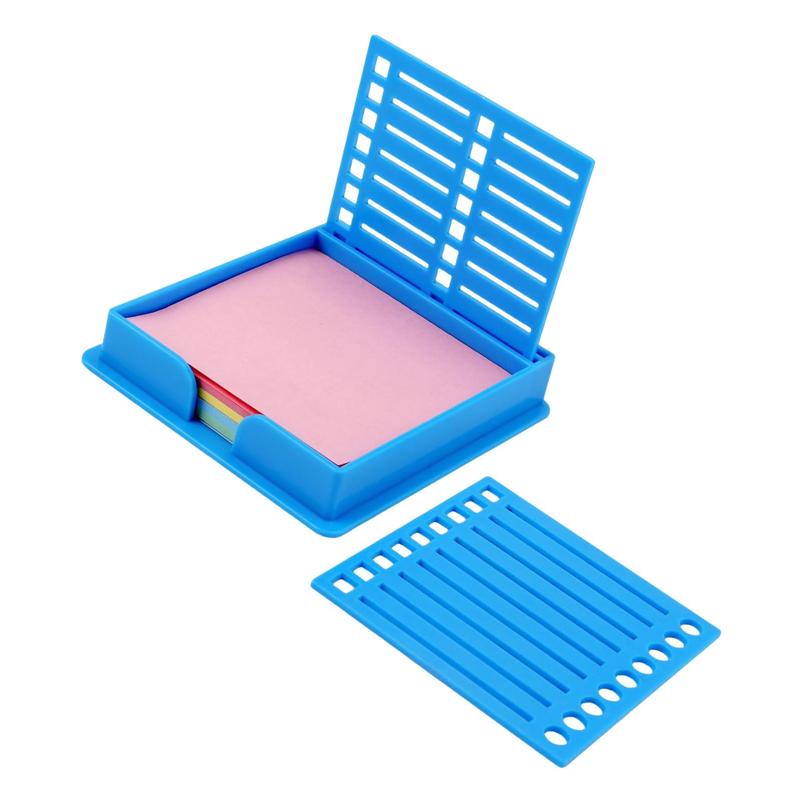 MICFENY Fashionable Sticky Note Holder Multipurpose Dispenser for Desk with Stencil Templates and Organizers Daily Use
