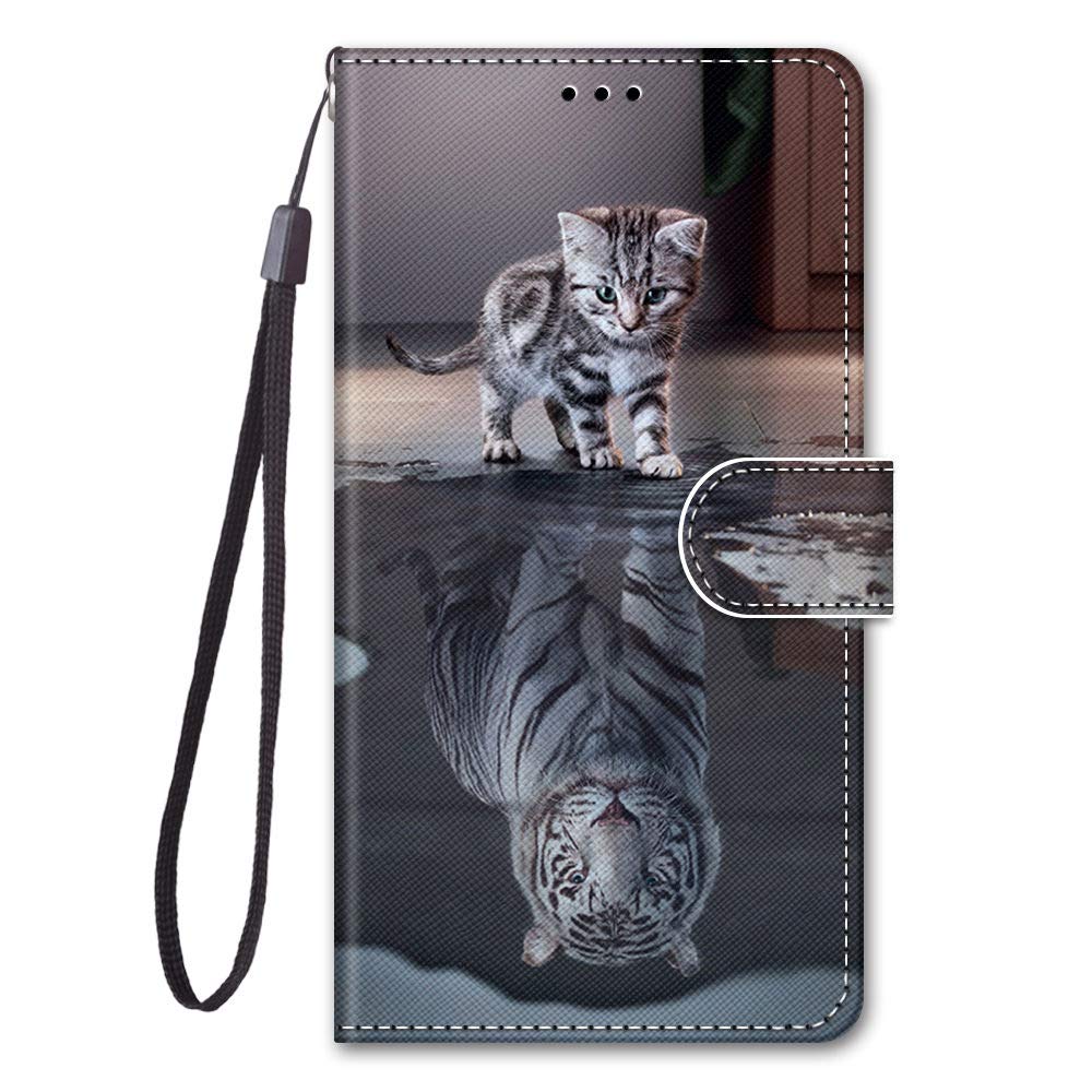 GLANDOTU Cover per Xiaomi Redmi 11A 4G/Redmi 12C Custodia in pelle [Morbido TPU] [Magnet] [Slot per schede], Premium Flip Libro Custodia per Redmi 11A Cover - Wolf