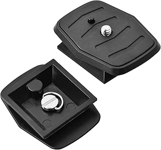 Camera Quick Release Plate Tripod Adapter Plate, Tripod Head Screw Adapter Mount 1/4 Screw Thread Used to Connect the Camera to the Tripod Head