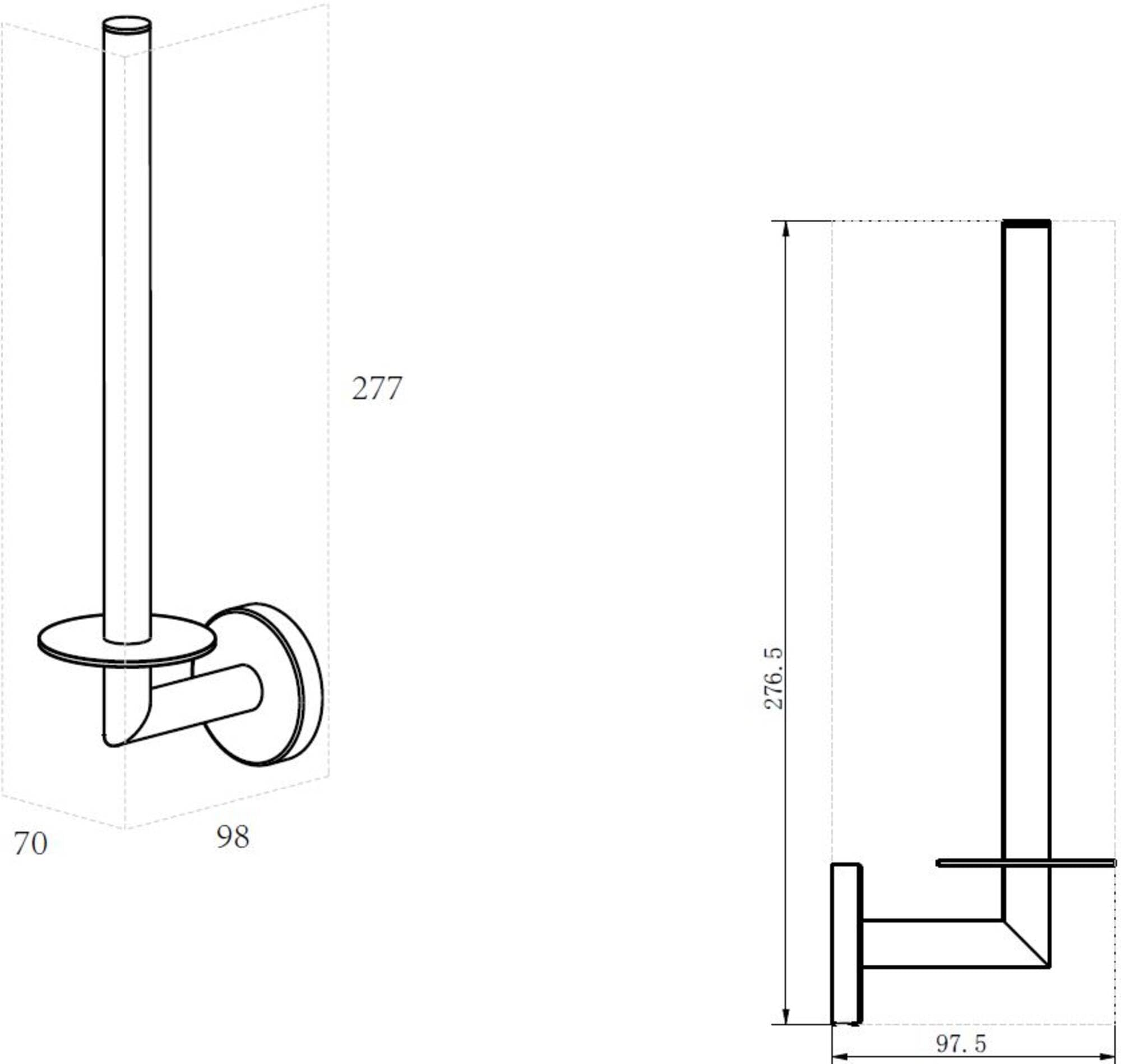 Nemo Toilettenpapier Aufbewahrung | Kupfer | Klopapier Ersatzrollenhalter Toilet aus Messing | Toilettenpapier Ersatzrollenhalter für Wandmontage | mit Befestigungsmaterial