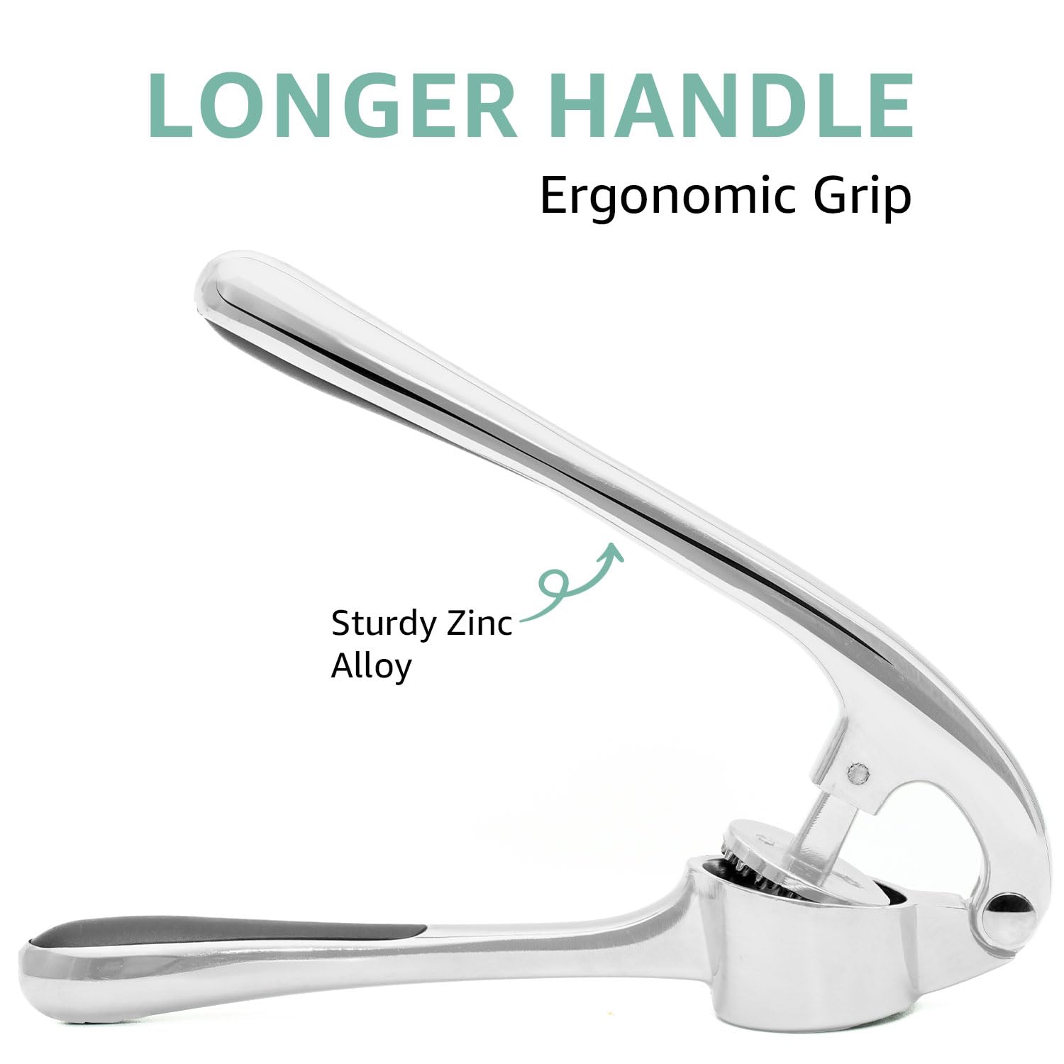 GD Ergonomiczna kruszarka do czosnku premium i maszynka do mielenia z antypoślizgowym uchwytem, silikonowa obieraczka i szczotka, wahacz ze stali nierdzewnej do łatwego kruszenia, nadaje się do mycia