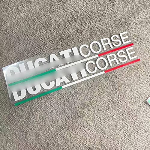 FEMEIN Autocollant Réfléchissant De Moto Multicolore pour Ducati Corse Logo Corps Pédale Panneau...