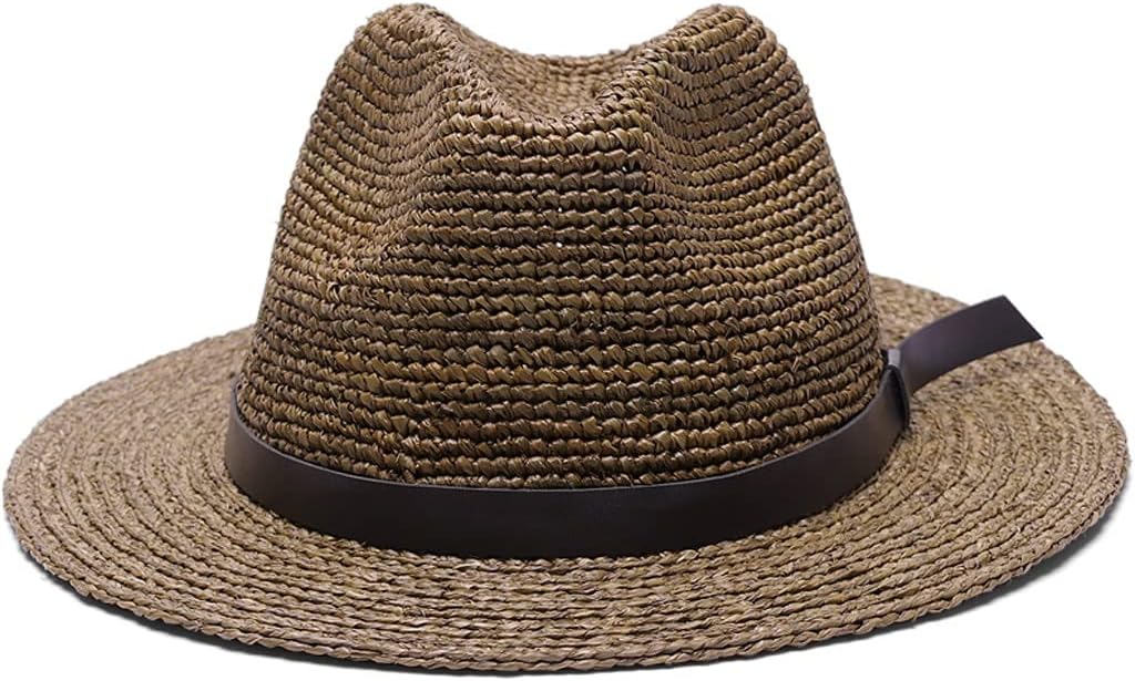 Large Size Panama Hat Big Bone Men Women Beach Wide Brim Fedora Cap Raffia Hats