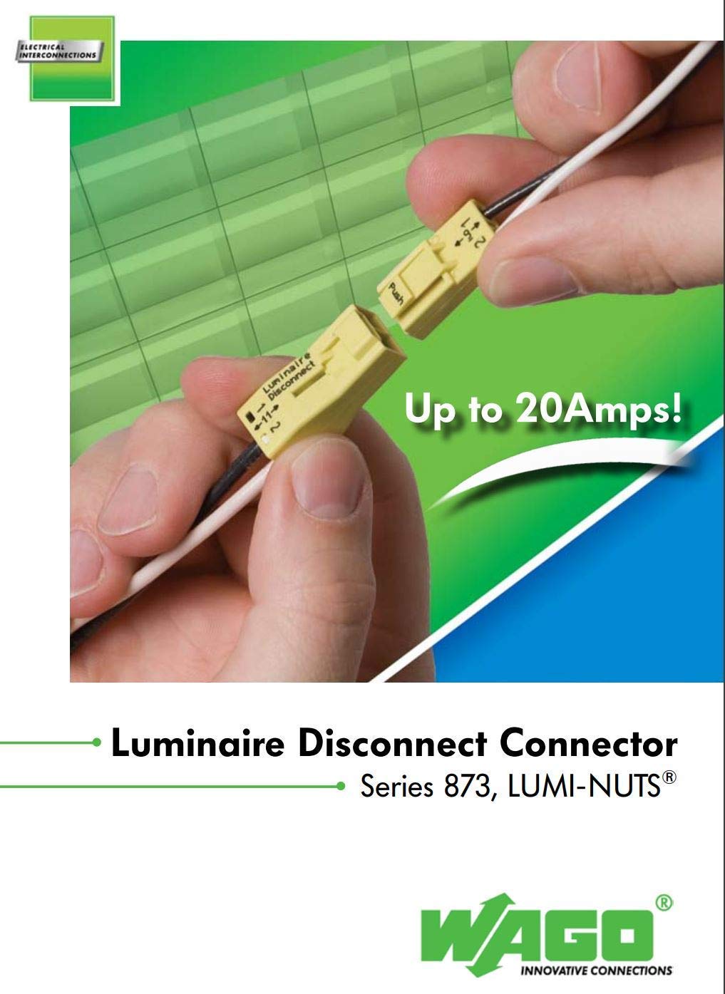 WAGO 873-902 LUMI-Nuts - Connettore PUSHWIRE per scollegare l'apparecchio (confezione da 25)