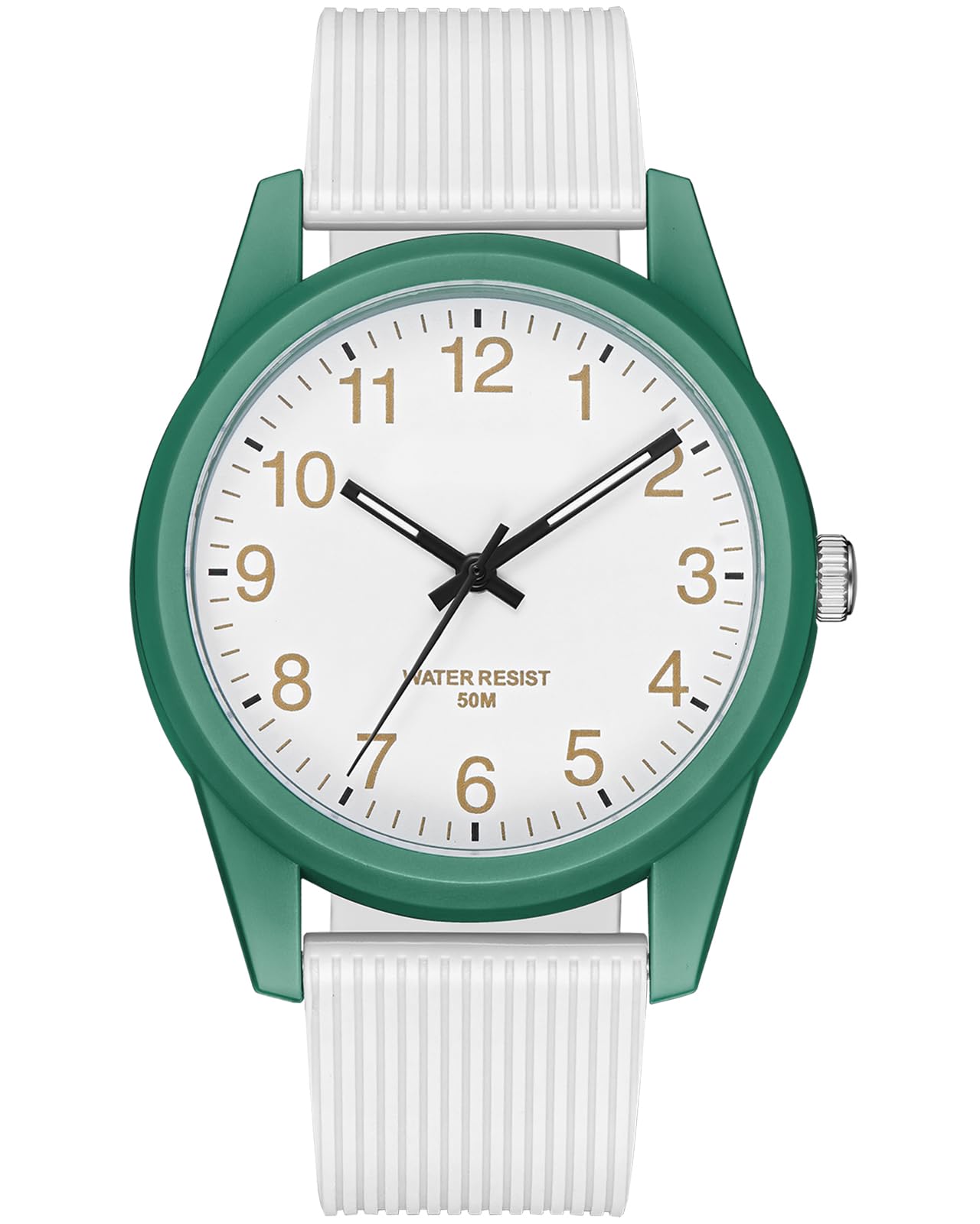 CIVO Reloj Mujer Hombre Analógico Pulsera Silicona 50M Impermeable Relojes Mujer Sencillo Elegante Redondo Luminoso Cuarzo Reloj Adulto Unisex Casual, Regalo Mujer Hombre