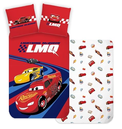 Disney Cars Bedlinen Single Size | Duvet Cover 140x200 cm + Pillowcase...