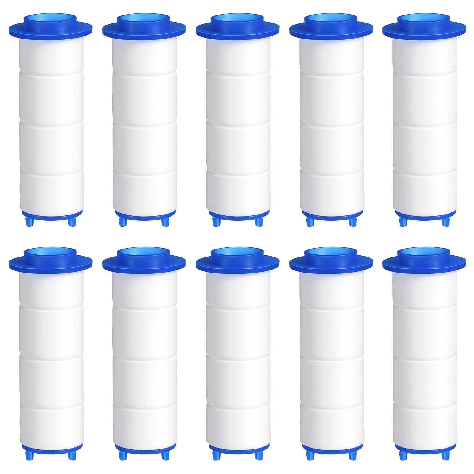Photo 1 of 10Pcs Ion Shower Drops Head Filter, 2.36 × 0.95 inches Showerhead Filter, PP Cotton Filters Cartridge Replacement High-pressure Handheld Fan Shower Jet Sets Filtering Tool