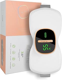 Heating Pads for Cramps, Portable Cordless Menstrual Heating Pad for Period Cramps Pain Relief, Electric Wireless Heating Belt with 3 Massage Modes and 3 Heat Levels for Women, Girls (White)