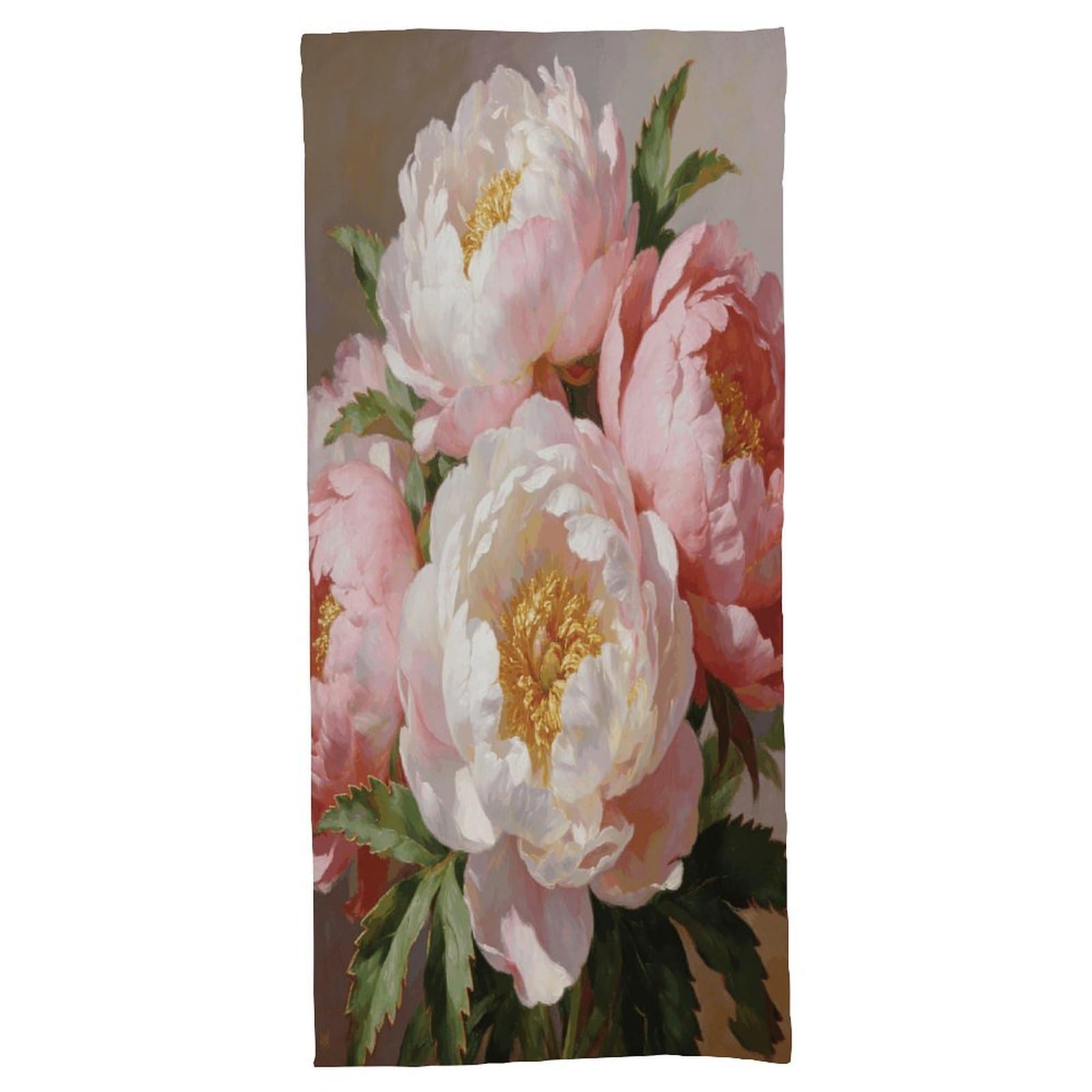Fodpand Style Peony Bath Towel, Highly Absorbent & Quick Drying Beach Towel, Compact & Lightweight Pool Towel For Bathroom, Beach, Pool, Gym, Spa, And Hotel Use