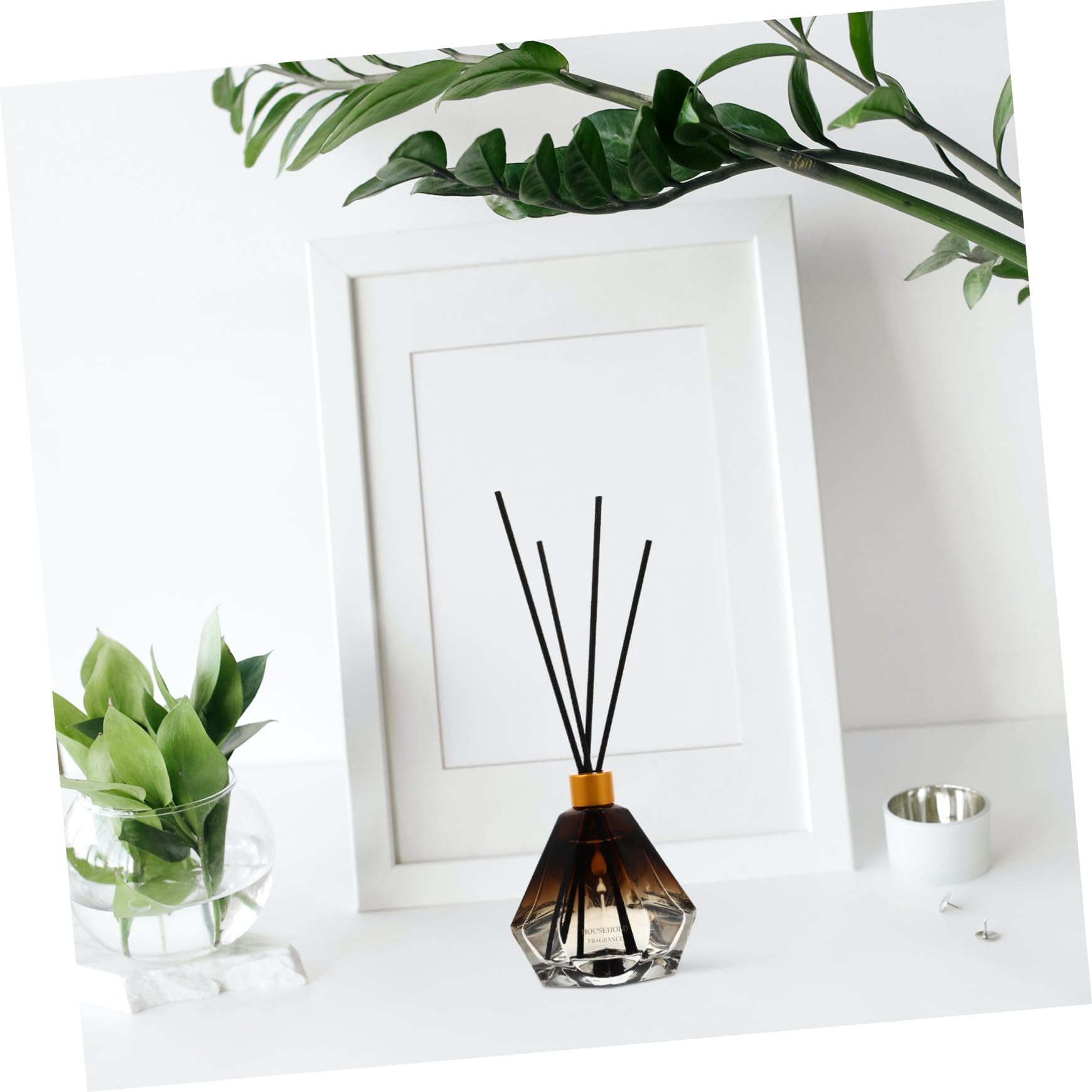 3 Stück Aromadiffusor aus Glas Raumduft für Zuhause Dekorative Duftflasche mit Pflanzlichem Ätherischem Öl Elegant für Wohnzimmer
