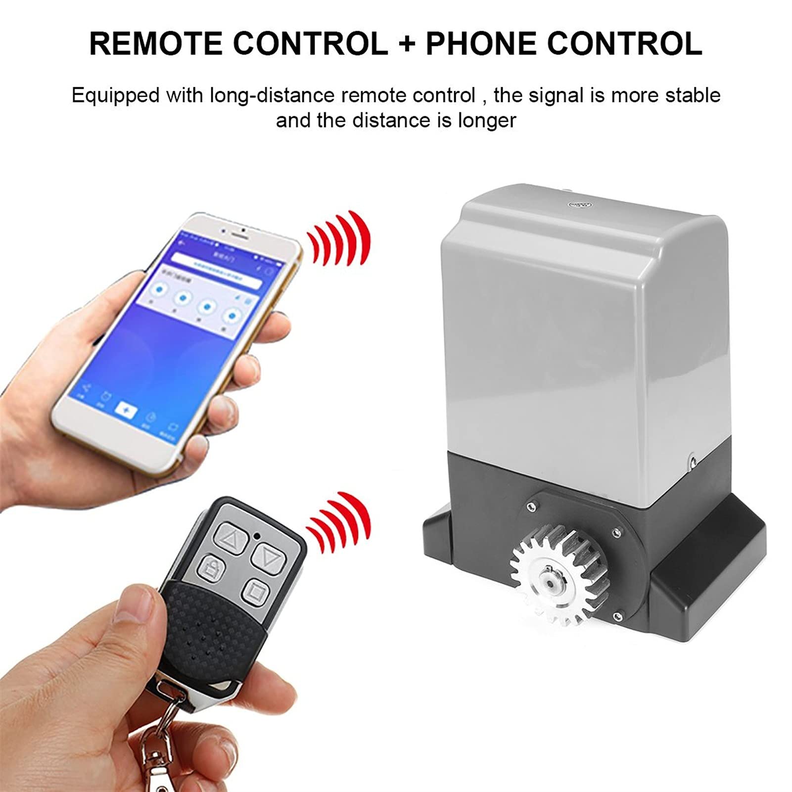 Per apricancello a battente 800-160. 0KGS 220VAC. Apriscatole del cancello scorrevole di ACDC. Motore come motore più stretto con kit di controller WiFi sensore di sicurezza(370W 0-800KG)