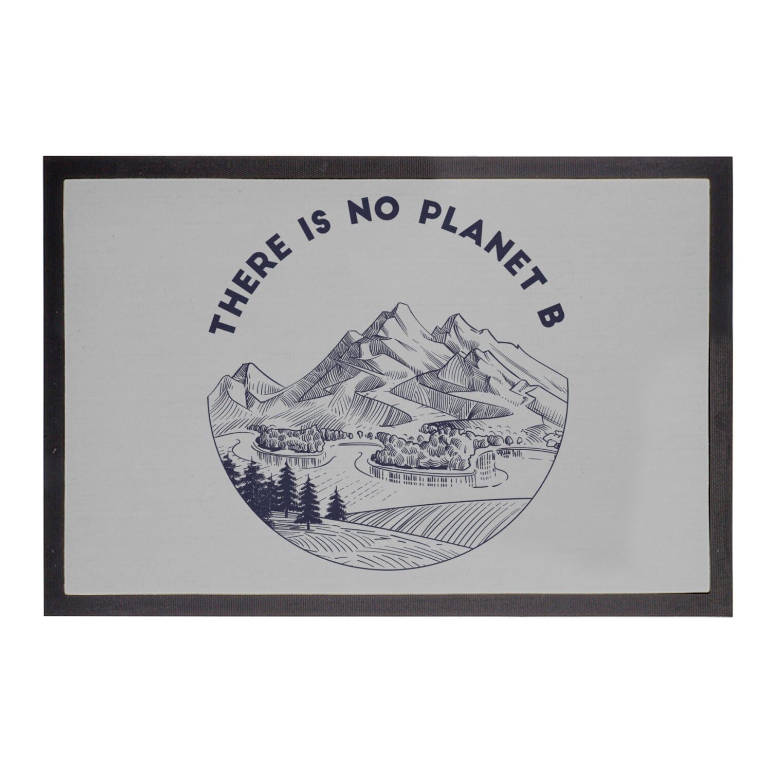 Paillasson gris 75x50cm There is no Planet B pour entrée