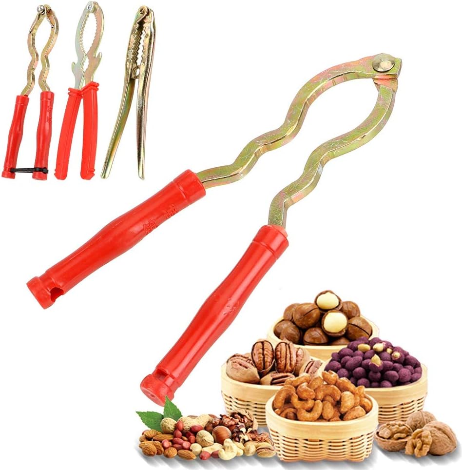 Almond Pecan Nutcracker Home Use Walnut Sheller Multi-Function Plier Hazelnut Kitchen Tools Nut Shell Tools Walnut Clip Nutcrackers/Walnut Cracker (Color : Brass) (D)