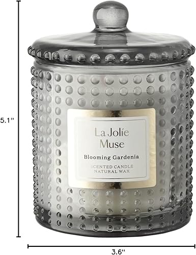 Miniatura 8 de LA JOLIE MUSE Blooming Gardenia - Vela perfumada para mujeres velas de cera natural velas perfumadas para el hogar 75 horas de combustión Gardenia