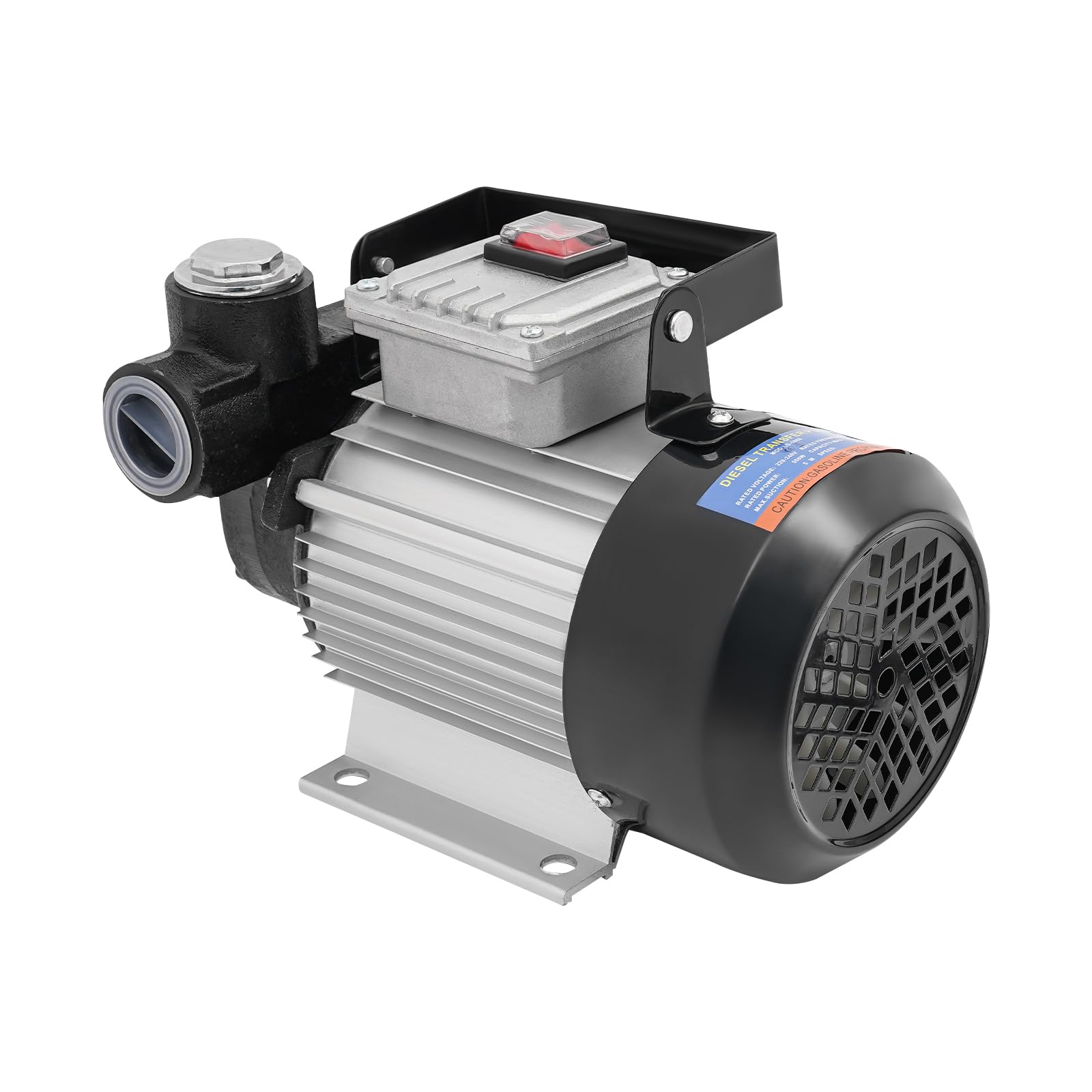 230V Selbstansaugend Dieselpumpe, Selbstansaugende Diesel-Umfüllpumpe, 60L/min 550W Kraftstoffpumpe mit Manuell Pistole, 4M + 2M Schlauch - EU Stock