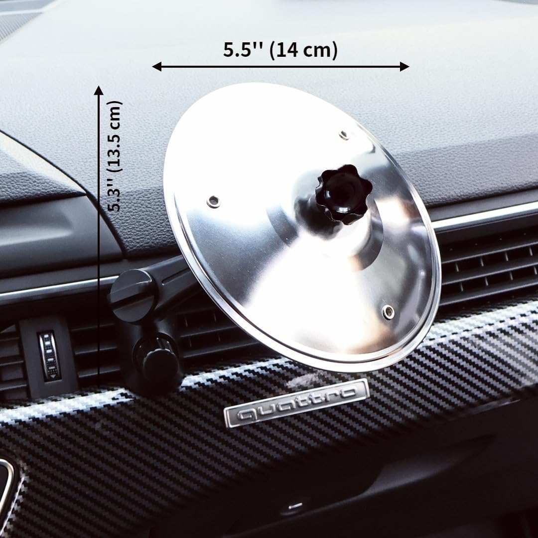 2 Pack Car Cymbal Air Vent Mounted - Mini Drum Crash Becken für endlosen rhythmischen Spaß auf der Straße Musikliebhaber Geschenk (Silber, 14 cm Durchmesser)