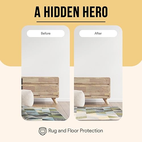 Miniatura 4 de Agarre antideslizante para alfombra de 4 x 6 pies, agarre para alfombra para suelos de madera dura, laminado, vinilo, piedra y azulejos, almohadilla