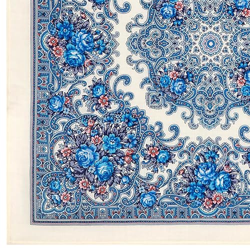 Wool Shawl for Women 28.3x28.3'' (72x72 cm) 100% Wool Scarf for Women, Floral Wrap, Fashion Scarves2