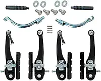 Jogo De Freios Bicicleta V-brake Em Nylon Dianteiro Traseiro