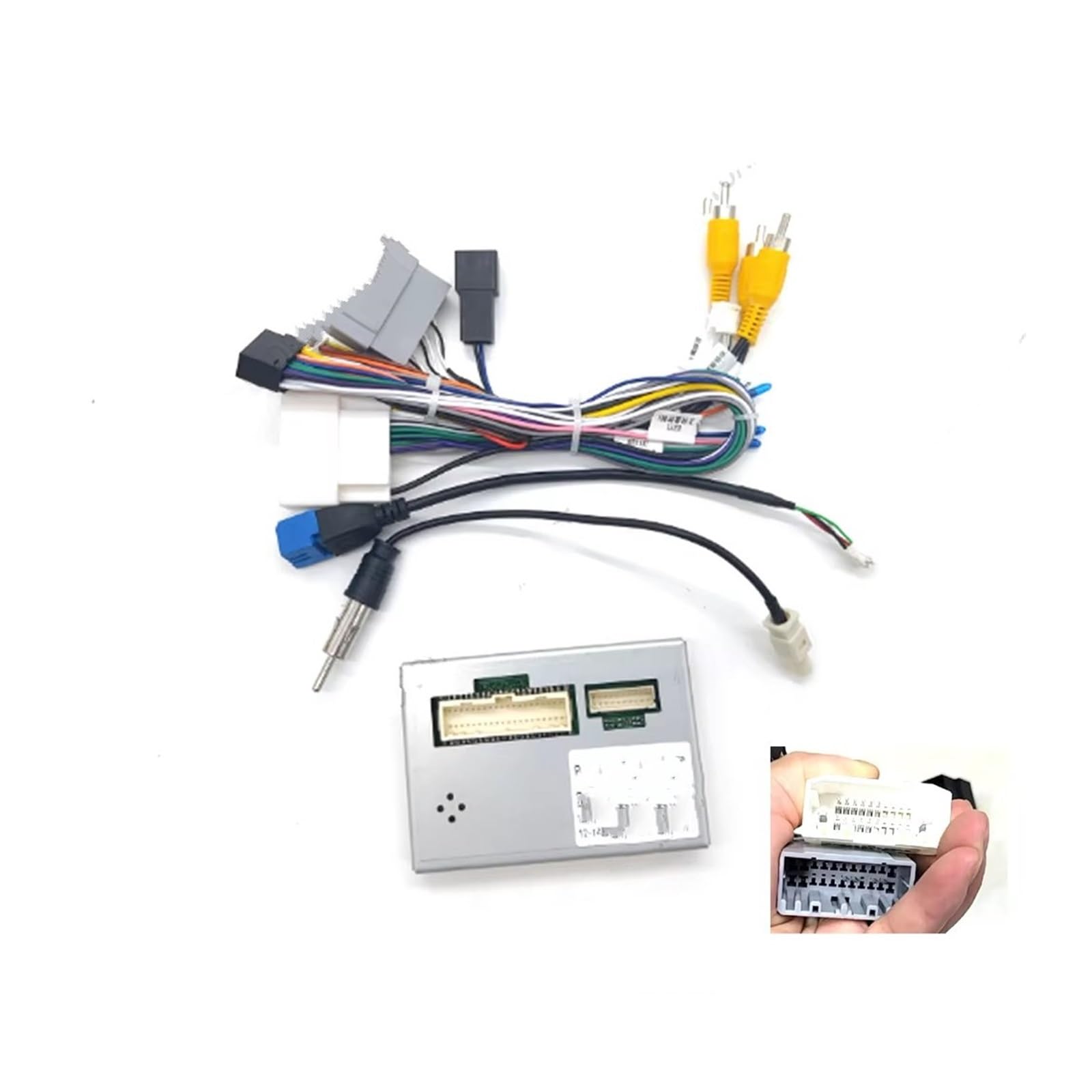 Marco plástico Radio Adaptador Arnés Cables Estéreo Coche Decodificador Cable Alimentación Caja Canbus 16 Pines para Fiat para Freemont para Leap 2012-2014