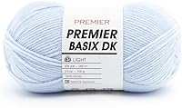 Vista 44 de Premier Yarns Basix Hilo DK, hecho de acrílico, hilo ideal para ganchillo y tejido, lavable a máquina, rosa camafeo, 3.5 onzas, 306 yardas