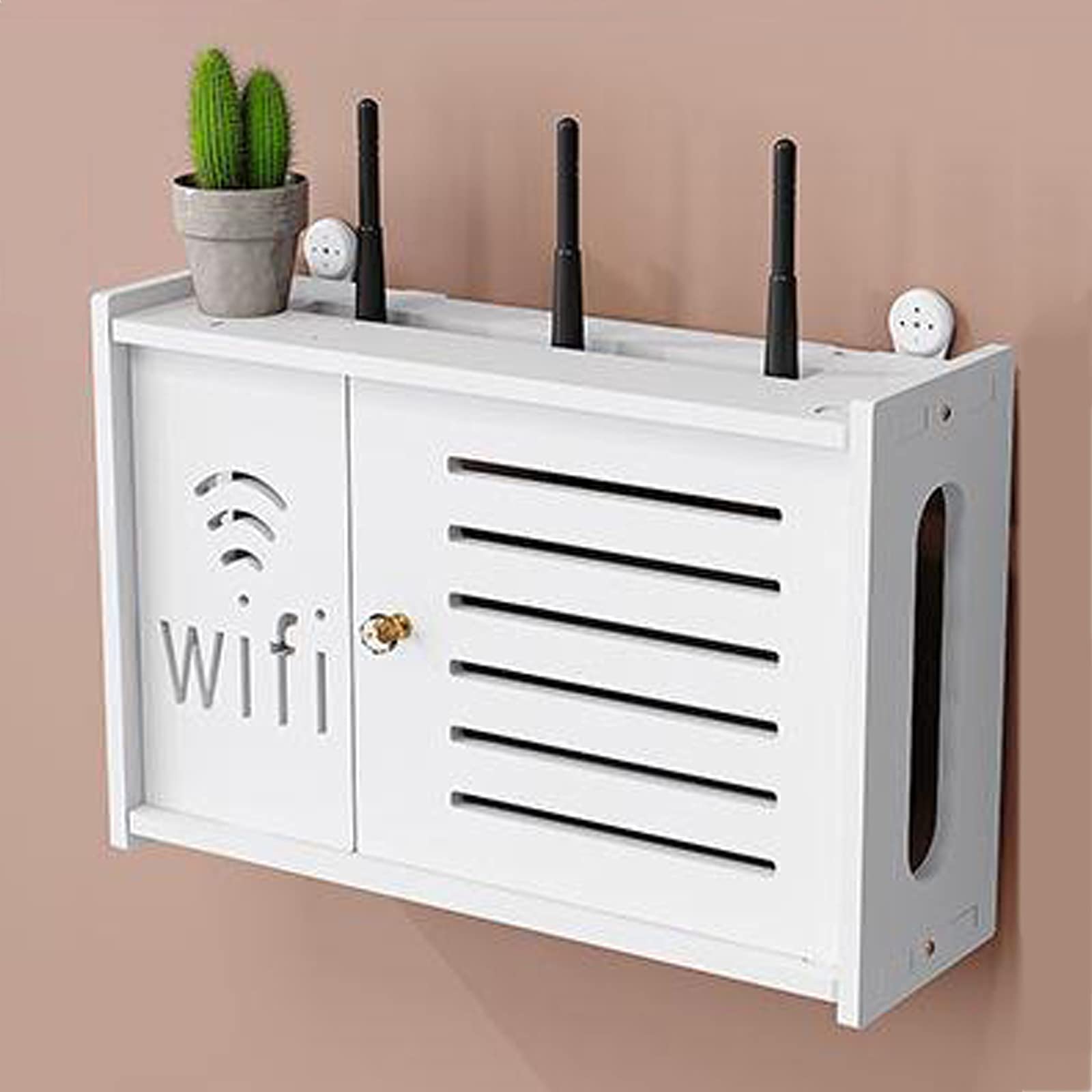 Buy WIFI Router Storage Shelf Wireless Wifi Wall Router Rack TV Top Box