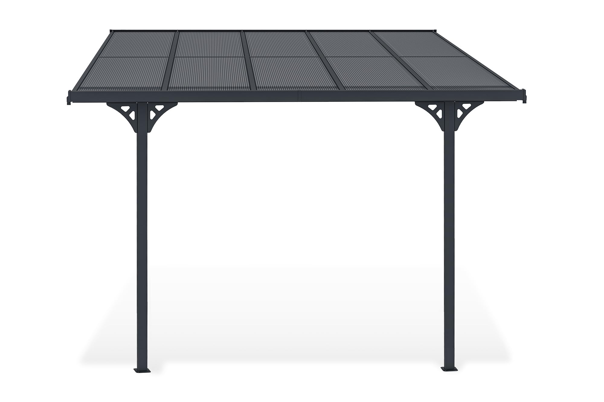 Cazeboo Carport/Pérgola Adosada 9m² KLEO 3x3m Aluminio Gris